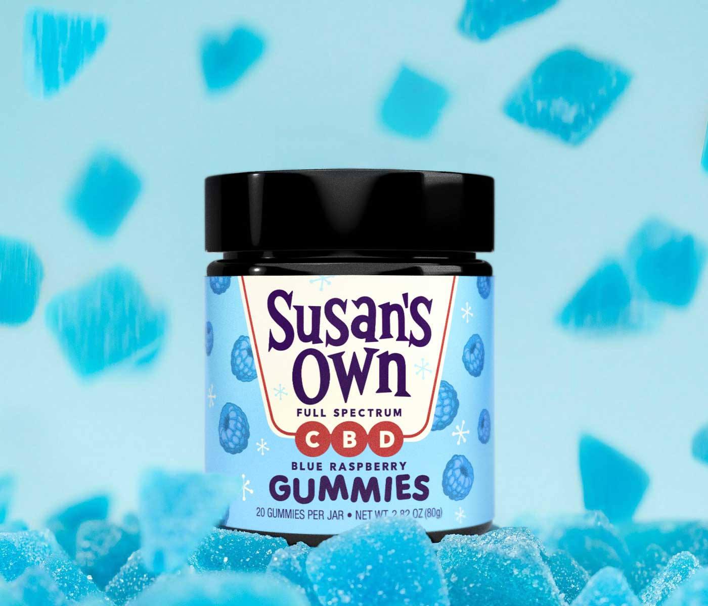 Susan's Own CBD Gummies Packaging  - Design by SixAbove Studios